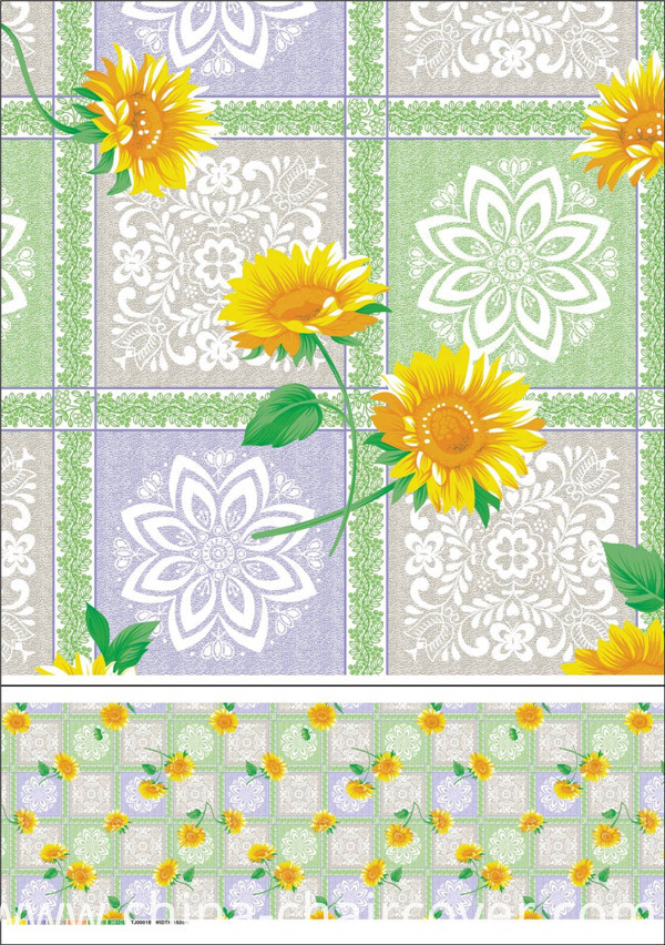 Nonwoven Technics and PVC Material Dining Tablecovers